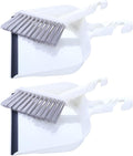 NOLITOY Mini Broom and Dustpan Set 2 Packs White Desktop Cleaning Supplies Table Sweeping Tools for Kitchen Home Office Tea Table Cleanup
