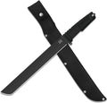 16.5" Machete for Cutting Trees Heavy Duty, Full Tang Machete Knife with Ergonomic Non-Slip Rubber Handle and Sheath, 0.22" Thick Machette for Yard Work, Clearing Brush, Camping and Outdoor