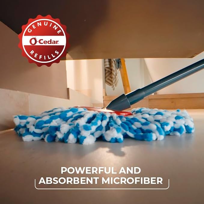 O-Cedar RinseClean Spin Mop Microfiber Refill, 1 CT (Pack of 12)