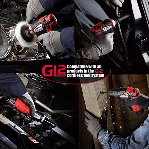 ACDelco ARW1218-3P G12 Series 12V Li-ion Cordless 3/8” 40 ft-lbs. Extended Ratchet Wrench Tool Kit (2 Battery Tool Kit)