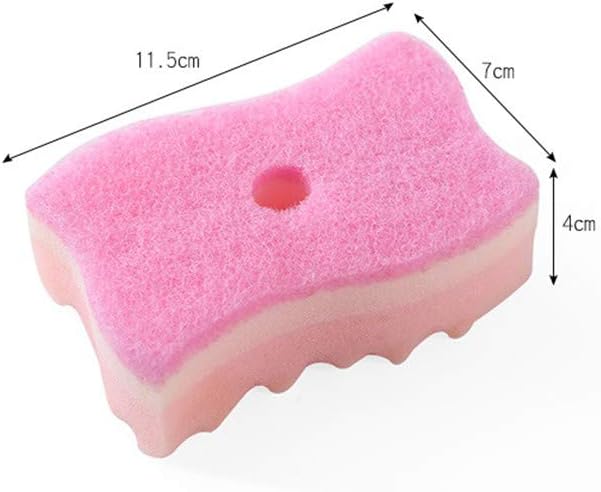 Yellow Pink Colors Multi-Functional Sponges Non-Scratch Scrub Sponges Household Kitchen Cleaning Sponges Durable Scouring Pads,Pack of 4