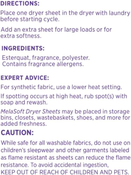 Melaleuca Ecosense Melasoft Fabric Softener - Scent Free - 100 Dryer Sheets