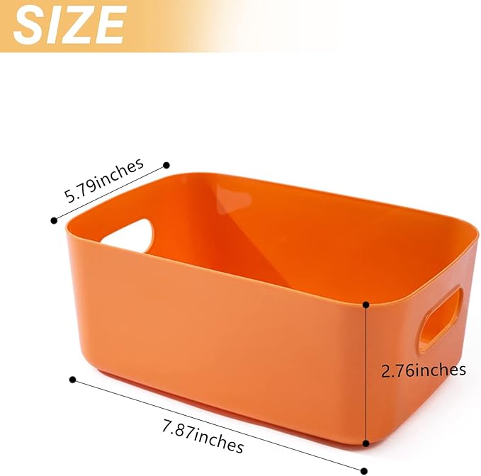 OWill 7 Pcs 2.1 L Plastic Storage Bins and Baskets for Efficient Home Classroom Organization Small Containers in Multicolour for Kitchen, Cupboard box, and Bathroom Organizer on Shelves and Tubs