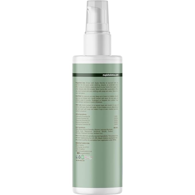 Bug Repellent Lotion for Adults & Kids - DEET Free Insect Repellent Lotion for Ticks & Mosquitoes - Made with Citronella & Lemongrass - Dermatologist Tested - Light Scent Vegan & Cruelty Free (4oz)