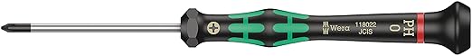 Wera 2035/6 Kraftform MicroSlotted/Phillips Electronics Screwdriver Set and Rack, 6-Piece