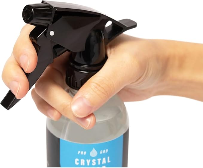 diy detail Crystal Clear Car Glass Cleaner – Streak-Free, Easy Wipe Formula for Interior & Exterior Auto Windows – Professional Grade for Spotless Windshields & Glass Surfaces – 16oz