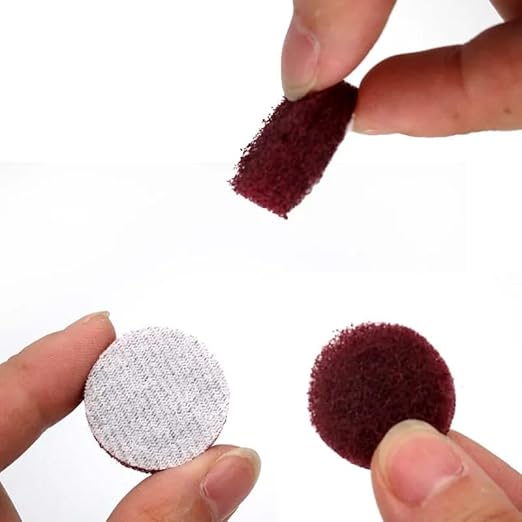 60 PCS 1 Inch 25mm 240-800 Grit Multi-Purpose Flocking Scouring Pad Duty Nylon Cloth for Polishing & Grinding,240