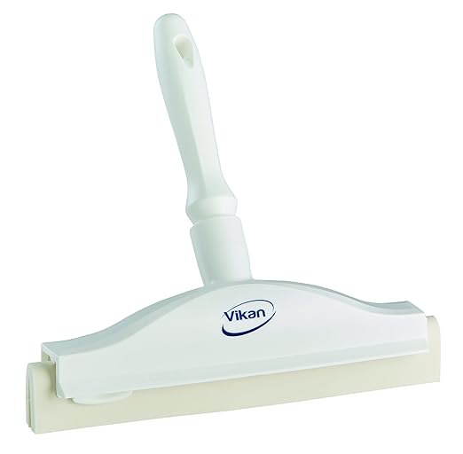 Vikan 77515 Squeegee,Fixed Head,Bench,10",PP/RB,White