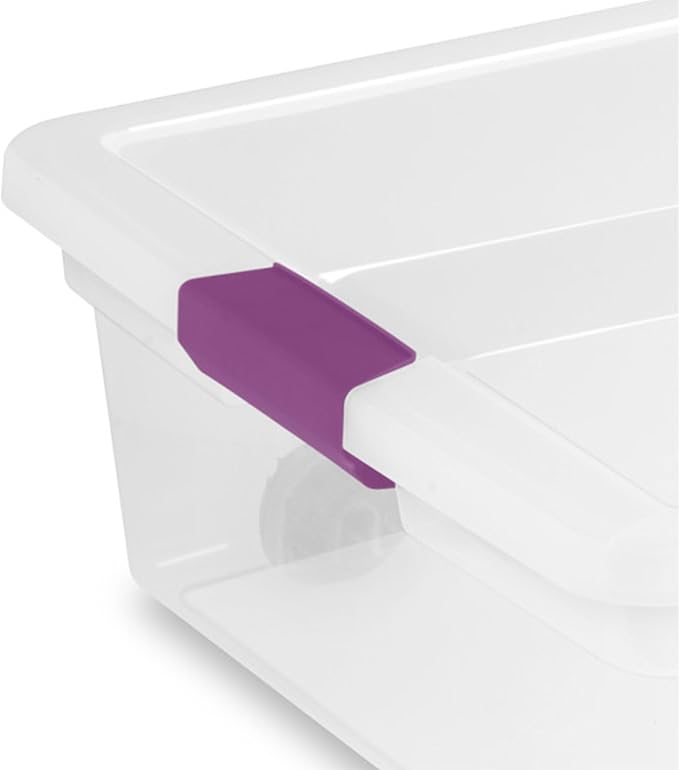 Sterilite 4-Pack 60 Quart ClearView Latch Box, Wheeled Underbed Organizer Bins with Latching Lids - Clear Plastic Organization Containers for Closet, Bedroom, Shelving Units and Everyday Home Storage