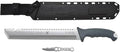 Camillus Carnivore X 18" Machete – Titanium Bonded 12” Blade & Saw Back, Full Tang, Gray Handle, Trimming Knife & Nylon Sheath for Camping & Brush Clearing
