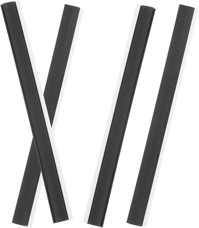 4Pcs Dustpan Rubber Lip Replacement Strips Edge Accessories for Broom Shovel and Garbage Cleaning Tools Easy to Install and Rubber Material