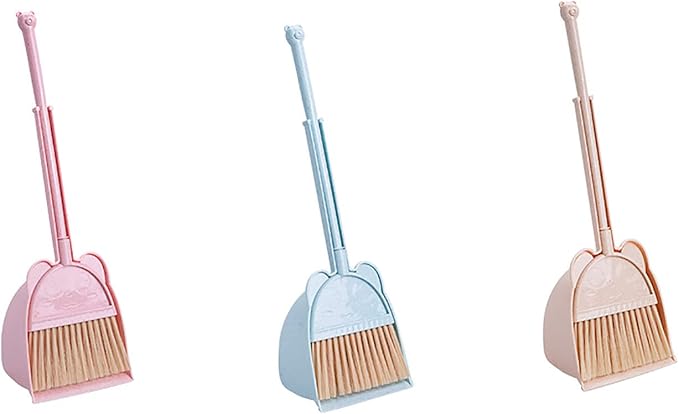 Children Small Broom and Dustpan Set Learning Sweeping Tool Broom