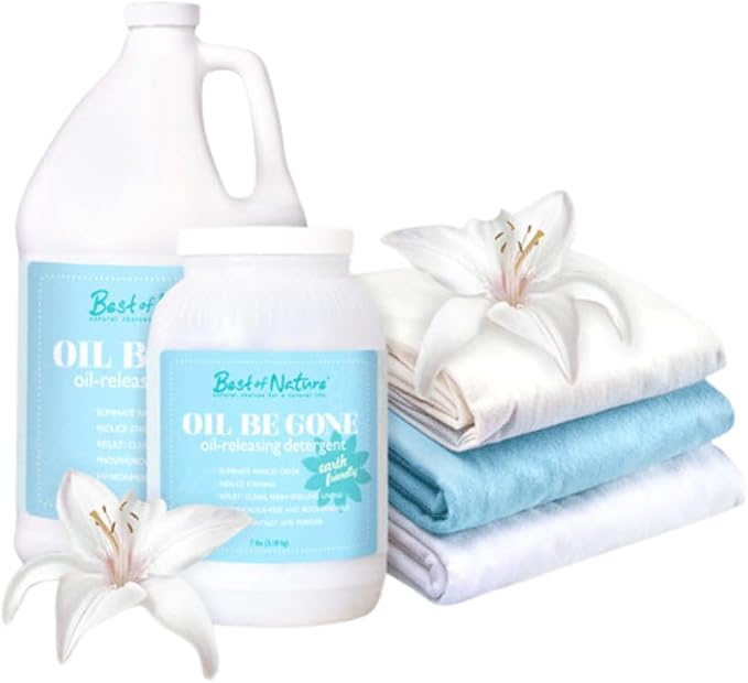 Oil Be Gone Powder Laundry Detergent – Heavy-Duty Massage Sheet Stain Remover with Brighteners – 7 lb Powder, Concentrated Formula