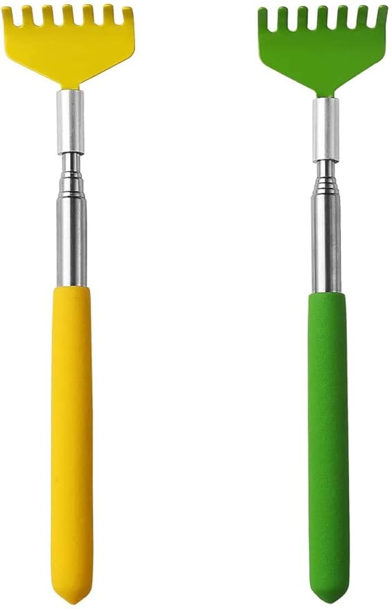 MIUPOO Mini Zen Sand Rakes Tool Decoration Garden Sand Rake Feng Shui Decoration for Home Office 2 Pieces(Yellow + Green)