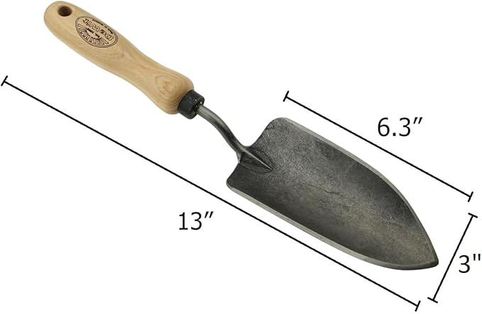 Tierra Garden DeWit Forged Hand Trowel, Garden Tool for Roots and Planting, Standard (31-3000)