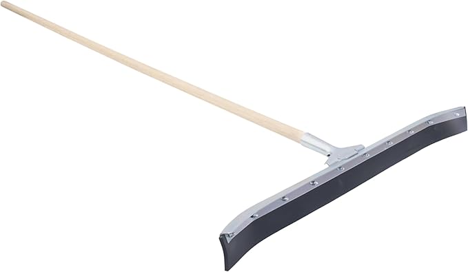 MARSHALLTOWN Asphalt Squeegee, 30 Inch Neoprene Straight Blade, 60 Inch Wood Handle, Spread Sealer Over Asphalt, Reversible, 13712