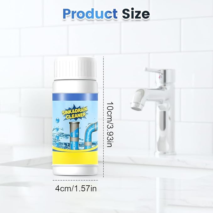 Drain Cleaner Powder, 2026 New Multi-functional Pipeline Dredging Agent, Sink Drain Cleaning Powder for Kitchen, Bathroom, Toilet, Pipe Maintenance (1PC)
