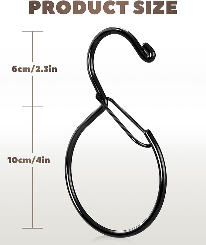 Supforce 4 Pack Belt Hanger, Belt Hanger for Closet, Rust-Proof Belt Organizer for Closet, Holds Ties, Scarves, Hat, Bags & Accessories, Black