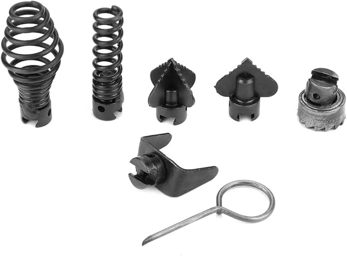 7Pcs 16mm Manganese Steel Drain Cleaner drain cleaner cutter heads Sturdy Drain Cleaner Combination Cutter Head Set drain cleaner cutter heads Pipeline Dredging Drain Openers