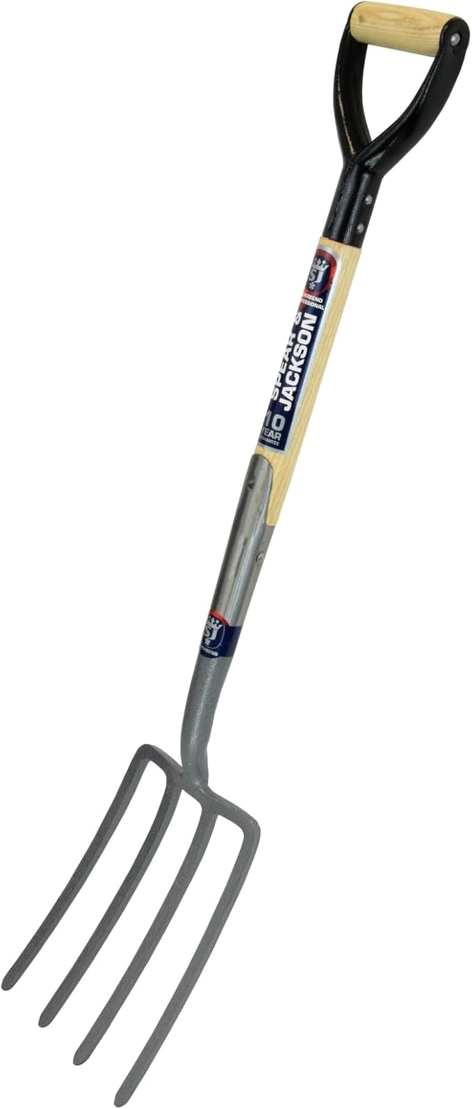Spear & Jackson Neverbend Professional Digging Fork – Heavy-Duty Forged Carbon Steel Garden Fork for Tough Soil and Cultivation