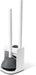 Toilet Brush and Plunger Set Hidden, S-Shaped Toilet Brush Plunger Combo, Perfect for Homes, Apartments & Bathrooms