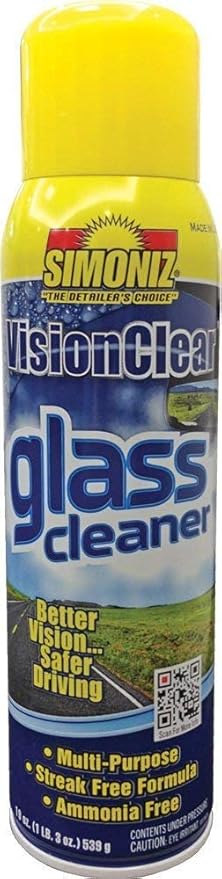 Simoniz Glass Cleaner Aerosol, 19 Oz (Pack of 4)