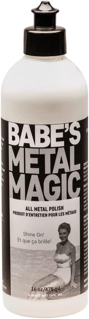 Babe’s Metal Magic – Marine Metal Polish for Boats – Removes Tarnish, Oxidation & Water Spots – Safe for Chrome, Aluminum, Brass & Stainless Steel
