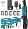 12V cordless ratchet kit, car repair screw and nut disassembly, with quick charger, suitable for home and car repair, is a holiday gift for men. (Battery*1)