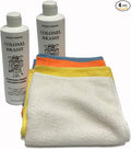 2-Pack Metal Chrome Aluminum Plastic Cleaner with 4-Pack Grace I AM Microfiber polishing Towel/Cloth
