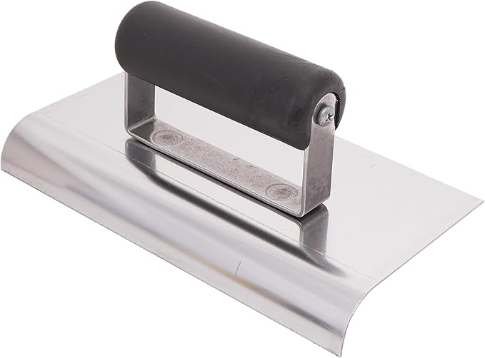 MARSHALLTOWN QLT Stainless Steel Hand Edgers, Plastic Handle Material, 203mm Length, 102mm Width, 6mm Radius, 10mm Lip, Made In The USA, CE517SP