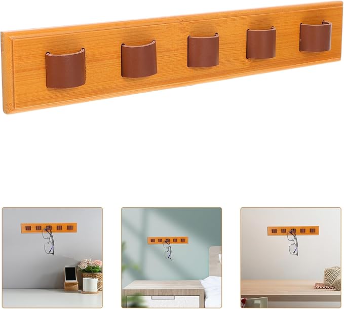 Wall-Mounted Wooden Eyeglass Storage Holder Sunglasses Organizer Hanging Eyewear Display Rack for Entryway Bedroom Office Organization