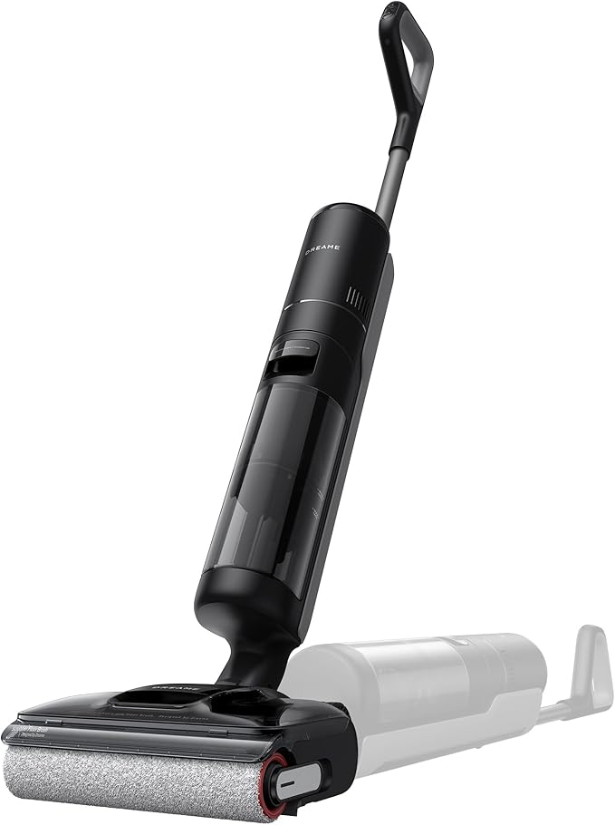 DREAME H12 Pro FlexReach Wet Dry Vacuum Cleaner, 0 Tangle Cordless Vacuum Mop All-in-One for Hard Floors, 180° Lie-Flat Floor Cleaner Machine with 194°F Hot Self-Cleaning, 50Mins Runtime