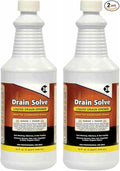 2 Pack 32oz Liquid Drain Opener Cleaner Ready To Use, Unscented, NSF Rated, Clear Perfect For Clogged A/C Condensate Lines, Kitchen, Bathtub, & Lavatory Drains