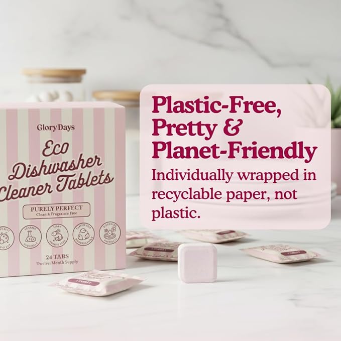 Dishwasher Cleaner And Deodorizer Tablets - 6 Months Supply Unscented Dishwasher Cleaning Tablets - Deep Cleaning Removes Limescale and Odors - Eco-friendly Dish Washer Machine Cleaner - Septic Safe