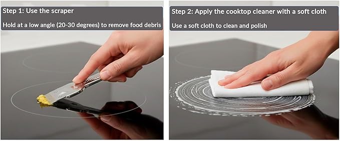 US-based supplier – Original 12010030 Glass Cooktop Cleaner for Electric & Induction Cooktops – 𝐁𝐎𝐒𝐂𝐇 Cooktop Cleaning Cream – Removes Grease, Burnt-On Residue & Stains (2, 12 ounce)