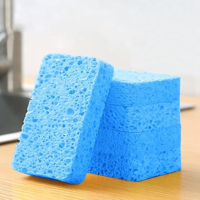 24 - Pack Non-Scratch Scrub Sponges - Sponges for Dishes and Washing Dishes, Cleaning Sponges for Kitchen Home and More（Blue）