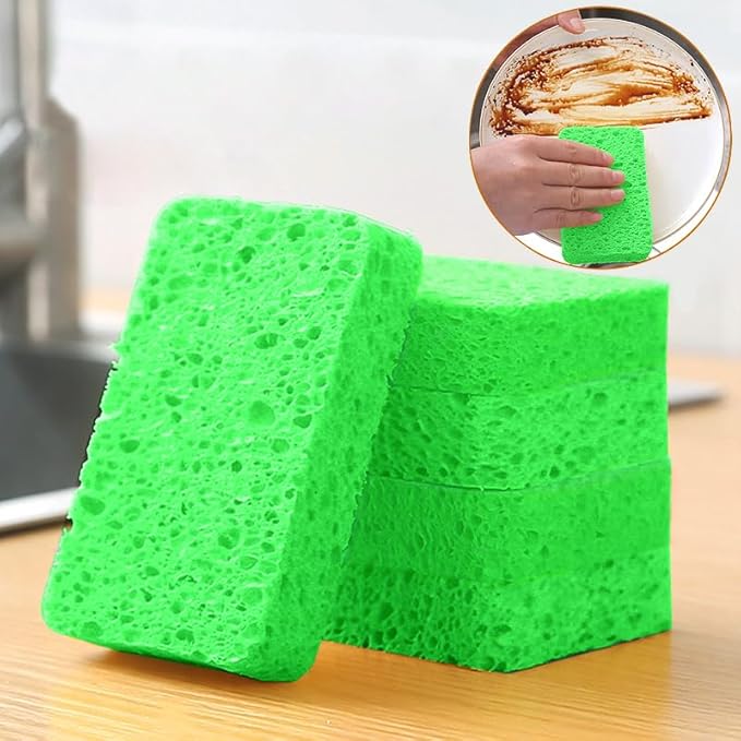 6 - Pack Non-Scratch Scrub Sponges - Sponges for Dishes and Washing Dishes, Cleaning Sponges for Kitchen Home Office, Magical 3D DIY Art and Craft Suppliers（Mixed）