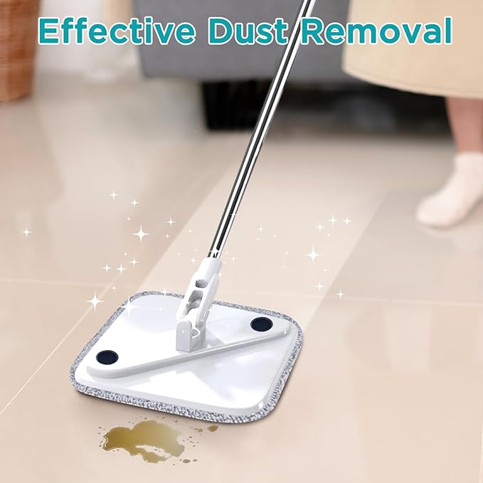 10 Pack 8.6" Square Microfiber Mop Pads Refills, Machine Washable, Highly Absorbent, Compatible with for True & Tidy Spin Mop and Most Square Spin Mops & Bucket