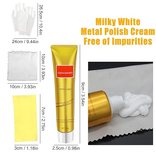 Instashine Metal Polish Cream, Ultimate Metal Polish Cream, All Metal Polish Cream, Instashine Metal Polish, Ultimate Metal Polishing Cream for Stainless Steel/Aluminum/Brass/Copper (5Pcs)