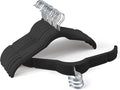 Sishynio Premium Velvet Hangers 30 Pack - Space-Saving Closet Organizer for Clothes, Non-Slip Flocked Design, Ideal for Shirts and Coats (Black)