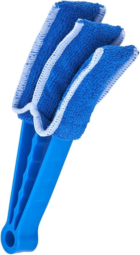 Blind Cleaner Duster Tool, Fan Blade Cleaner, Air Duct Cleaning Tools, Blue Window Blinds Cleaner with Microfiber Sleeve for Fans, Window Blinds, Vents, Shutters…(4 Pack -Superio)