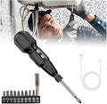 Electric Screwdriver Cordless Rechargeable Power Screwdriver Set, Portable Automatic Home Repair Tool Kit with LED Lights & USB Charging Cable for Men (1PCS)