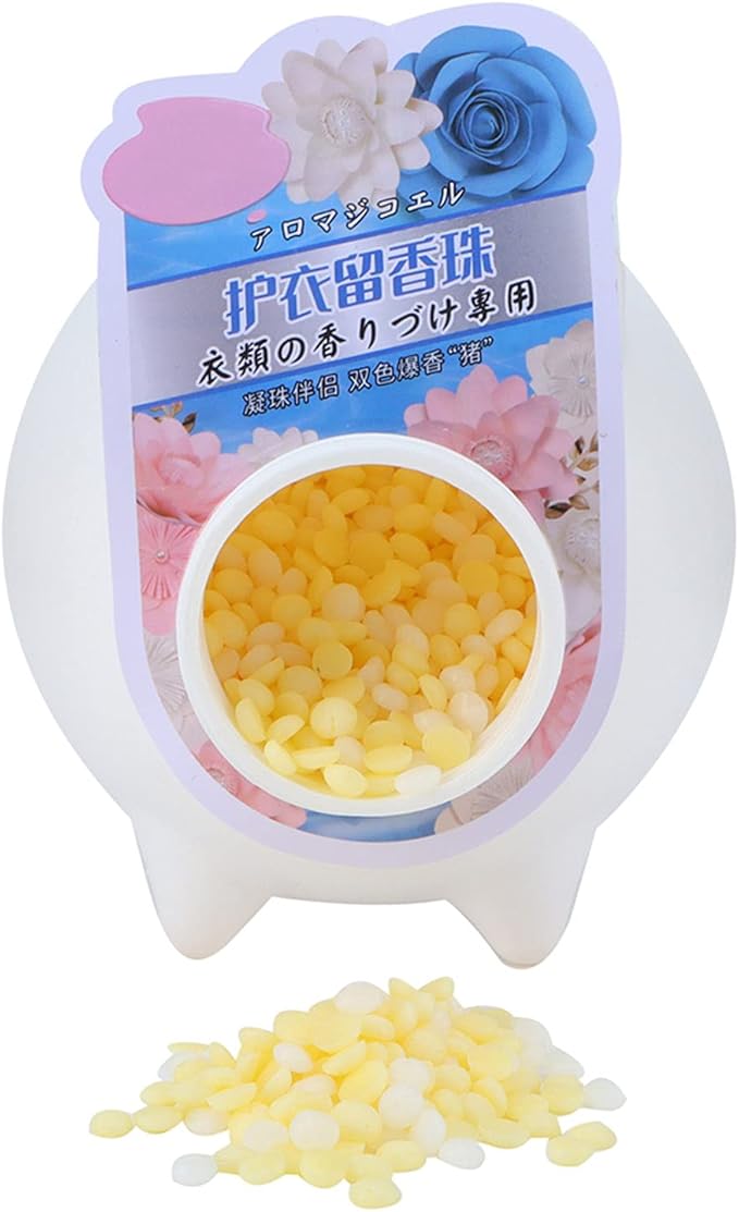 Plant Scented Laundry Fragrance Beads, 200g In-Wash Scent Booster with Softening Effect, Yellow, for Washing Machine, All Fabrics Including Infant Clothing