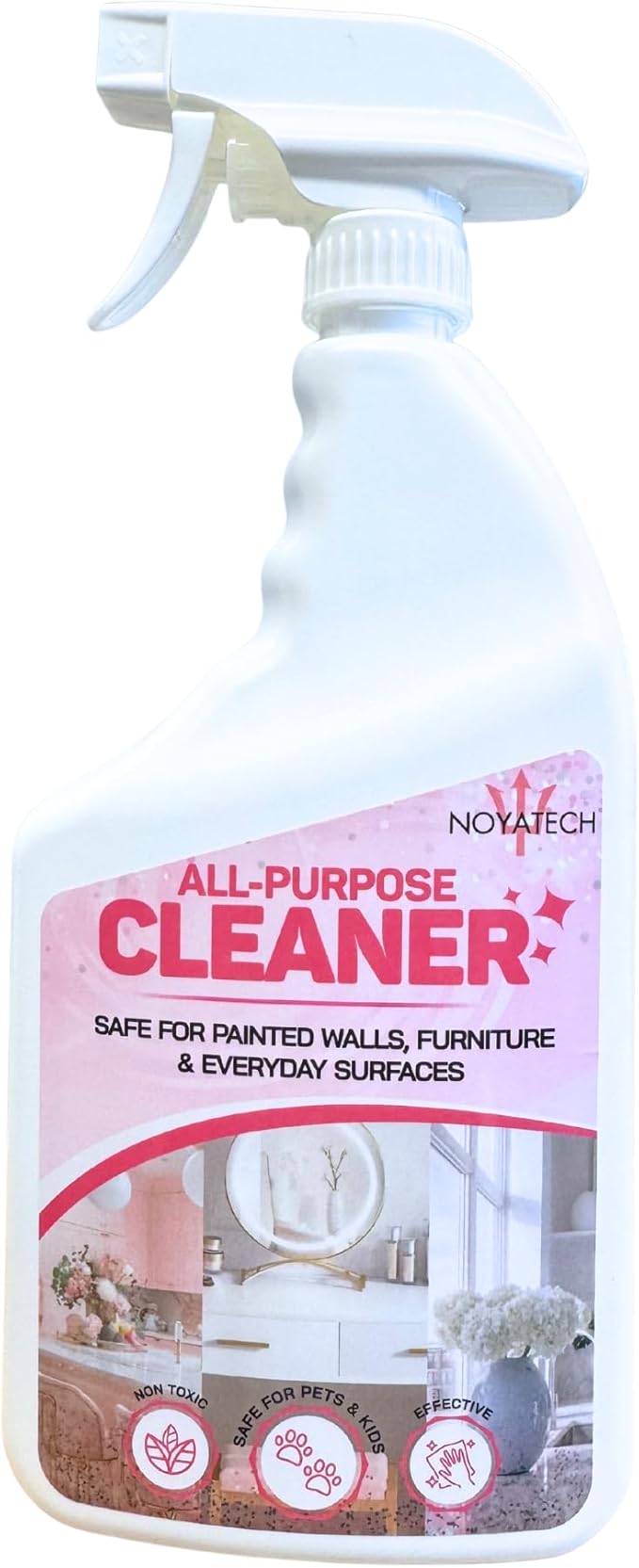 All Purpose Cleaning Spray – Non-Toxic, Pet & Kid Safe, Multi-Surface Cleaner for Walls, Furniture, Counters, Bedrooms & Everyday Surfaces. Safe cleaner for Painted or Finished Surfaces.