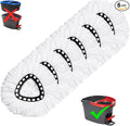 6 Pack Mop Replacement Heads for O-Ceda EasyWrin Spin Mop, Microfiber Spin Mop Refills, Easy Cleaning Mop Head Replacement White