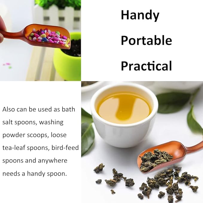 10 PCS Plastic Mini Gardening Shovel Spoons Soil Scoops, Cultivation Digging Transplanting Gardening Tools for Succulents Potted Flowers, Bath Salt Spoons/Washing Powder Scoops/Loose Tea-Leaf Scoops