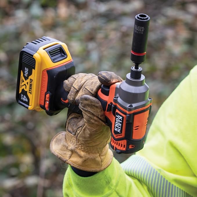 Klein Tools BAT20CD1 1/4-Inch 20V Battery-Operated Impact Driver Kit, Compact Design for Excellent Control in Tight Spaces