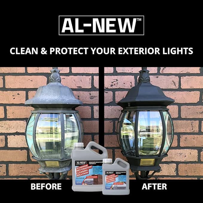 AL-NEW Aluminum Restoration Cleaning Solution | Clean & Restore Patio Furniture, Stainless Steel, and Other Household Metal Surfaces (16 oz.)