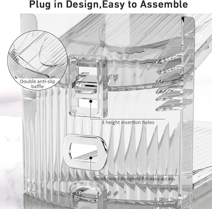 16 Pack Clear Shoe Slots Organizer - Adjustable Height 3.7''to 7.7'' Shoe stackers for a pair of shoes ,Shoe rack storage shoe space saver 50%,Easy to assemble shoe hold shoe organizer for cloest