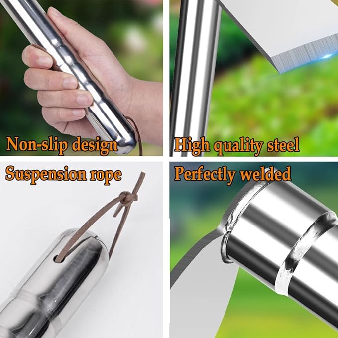 Gardening Hoe, 2 in 1 Shovel and Pickaxe, Digging Hoe Garden Tools Heavy Duty Stainless Steel Vegetable Flower Planting Digging Gadget (Shovel and Pickaxe)